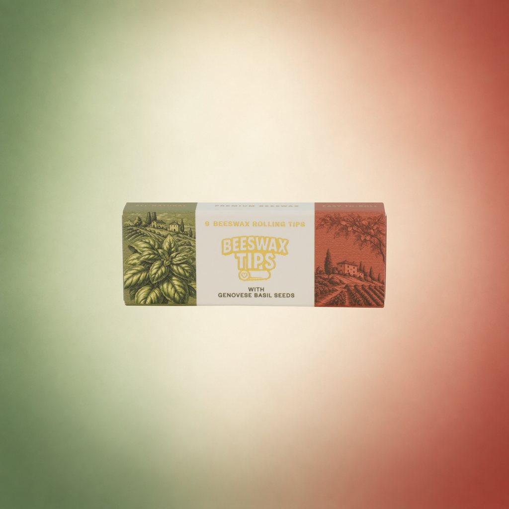 Basil Tips by Beeswax Tips™ – Plantable Beeswax Rolling Tips with Genovese Basil Seeds, 9 Pack.