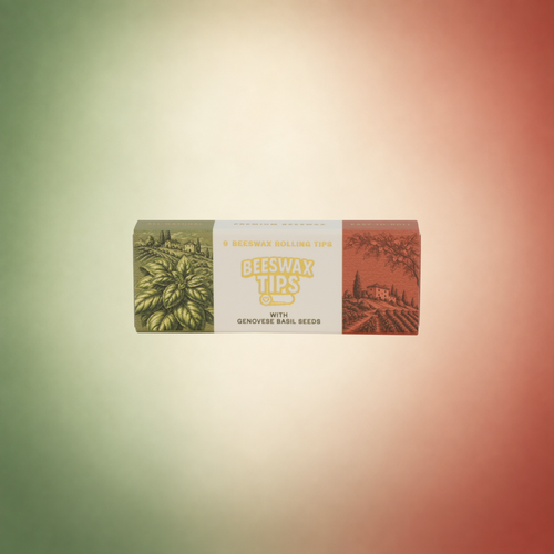 Basil Tips by Beeswax Tips™ – Plantable Beeswax Rolling Tips with Genovese Basil Seeds, 9 Pack.