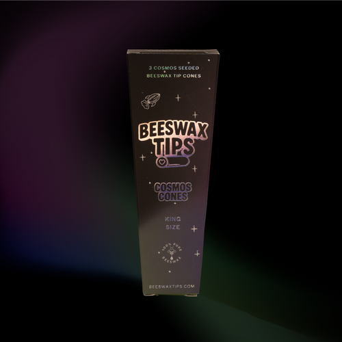 Beeswax Cosmos Seeded Tip Cones - King Size | Unbleached Pre-Rolled Natural Cones