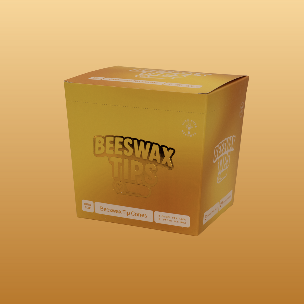 Beeswax Tips King Size Cones | Unbleached Pre-Rolled Natural Cones