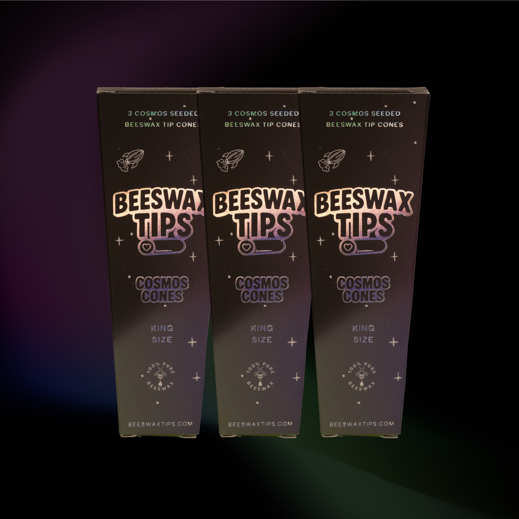 Beeswax Cosmos Seeded Tip Cones - King Size | Unbleached Pre-Rolled Natural Cones