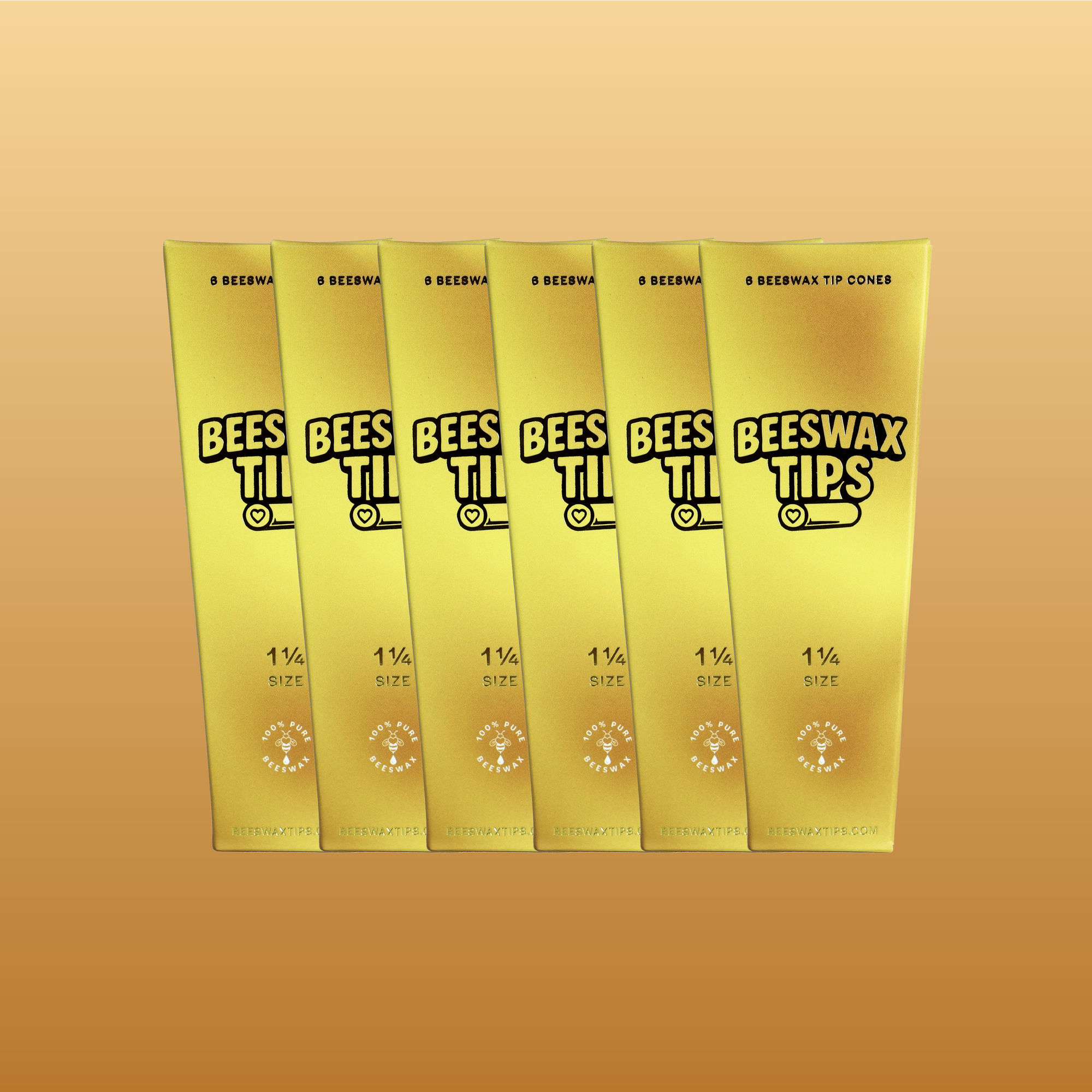 Beeswax Tips™ 1 1/4 Size Cones | Unbleached Pre-Rolled Natural Cones