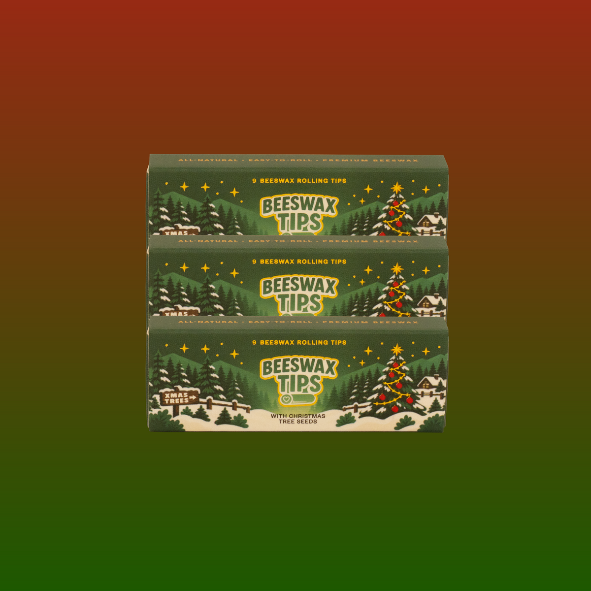*AVAILABLE November 1, 2026* Christmas Tree Tips by Beeswax Tips™ | Plantable Beeswax Rolling Tips with Colorado Blue Spruce Seeds, 9 Pack