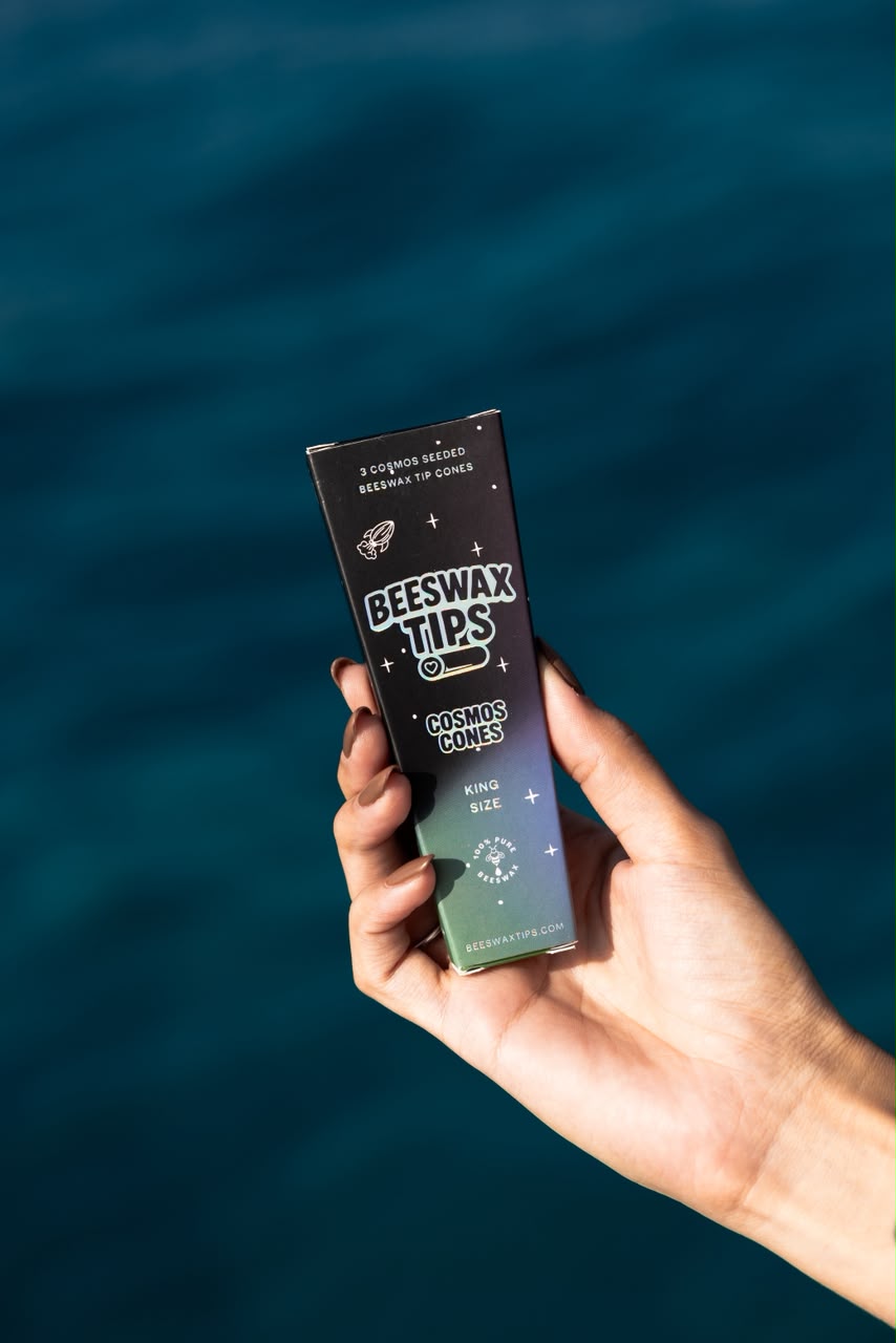 Beeswax Cosmos Seeded Tip Cones - King Size | Unbleached Pre-Rolled Natural Cones
